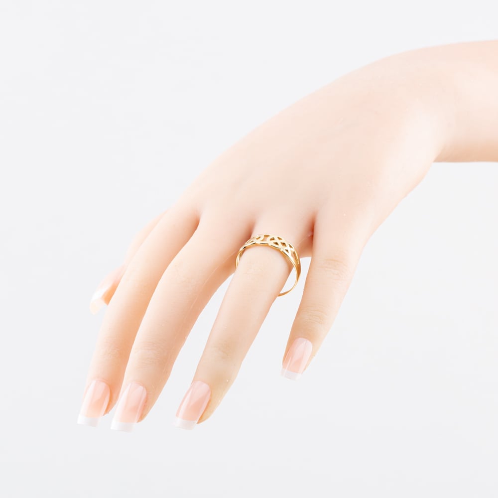 Pre-Owned 9ct Yellow Gold Celtic Band Ring 41342649