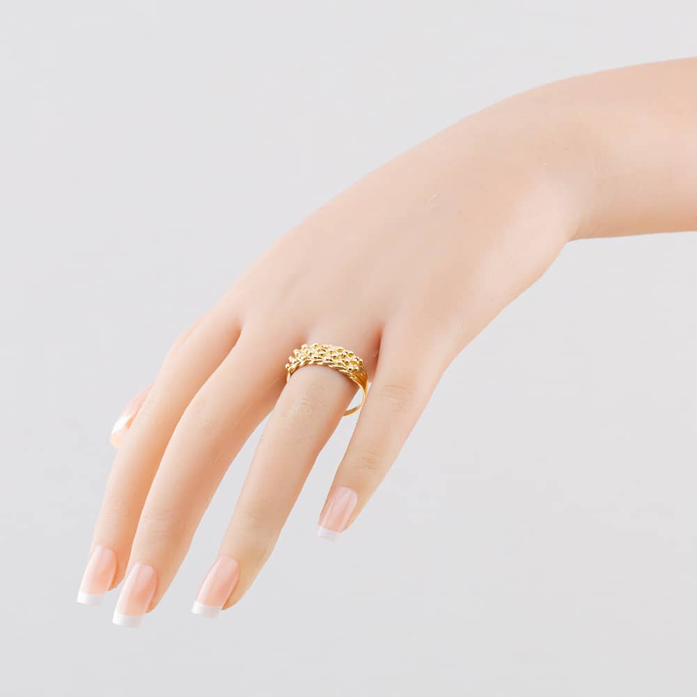 Pre-Owned 9ct Yellow Gold 4 Row Keeper Ring 41342666