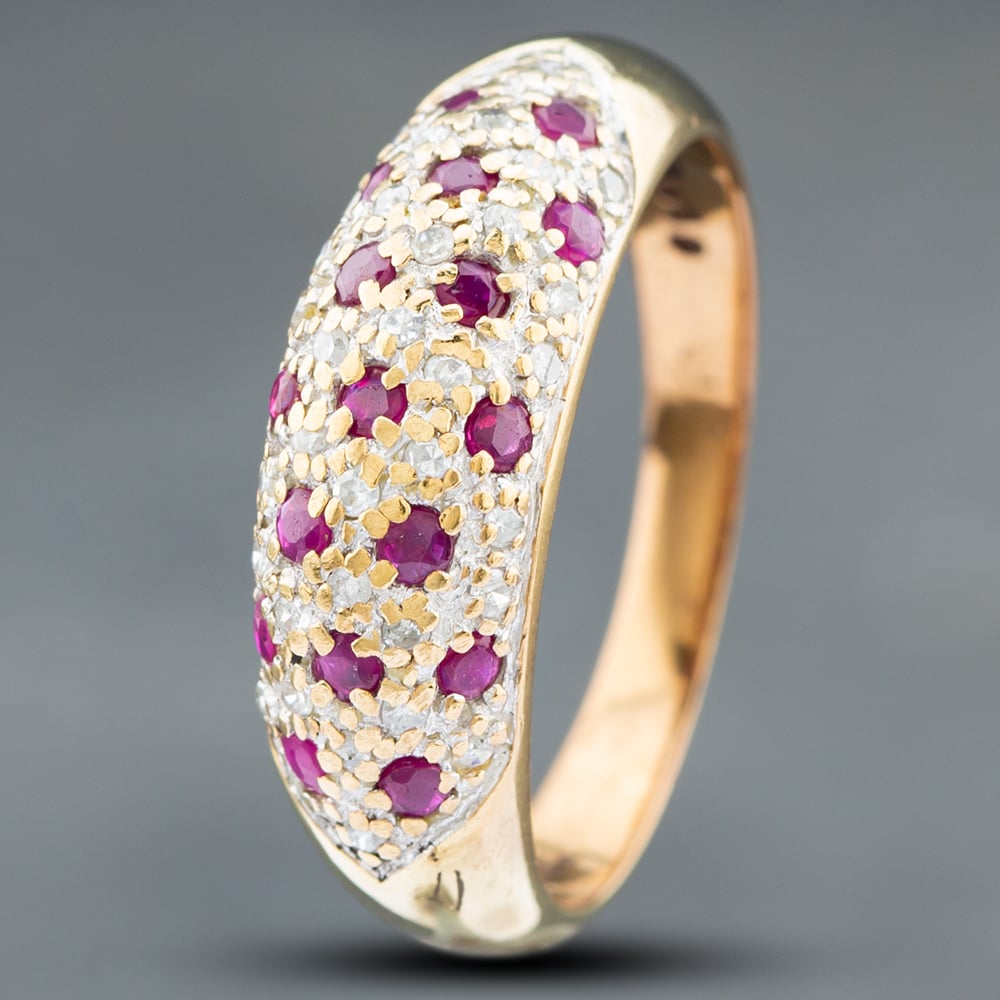 Click to view product details and reviews for Pre Owned 9ct Yellow Gold Ruby And 010ct Single Cut Diamond Pave Set Dress Ring 41382260. Click to view product details and reviews for Pre Owned 9ct Yellow Gold Ruby And 010ct Single Cut Diamond Pave Set Dress Ring 41382260.