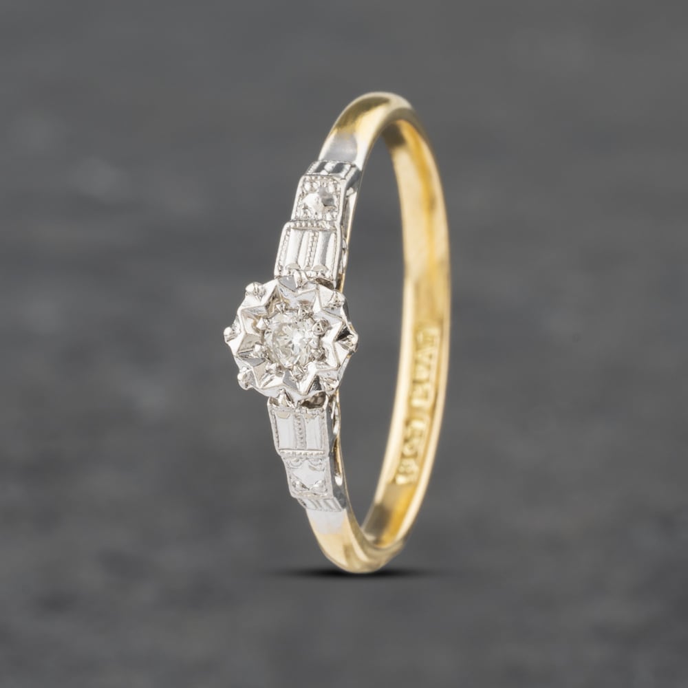 Click to view product details and reviews for Pre Owned Vintage Yellow Gold 005ct Brilliant Cut Diamond Shoulder Set Solitaire Ring 41382798. Click to view product details and reviews for Pre Owned Vintage Yellow Gold 005ct Brilliant Cut Diamond Shoulder Set Solitaire Ring 41382798.