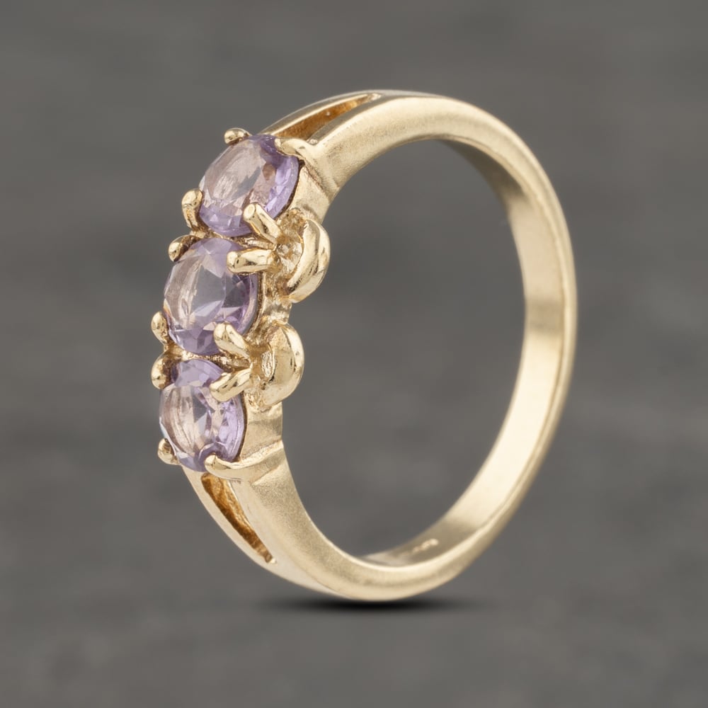 Click to view product details and reviews for Pre Owned 9ct Yellow Gold Amethyst Openwork Shoulders Three Stone Ring 41382999. Click to view product details and reviews for Pre Owned 9ct Yellow Gold Amethyst Openwork Shoulders Three Stone Ring 41382999.
