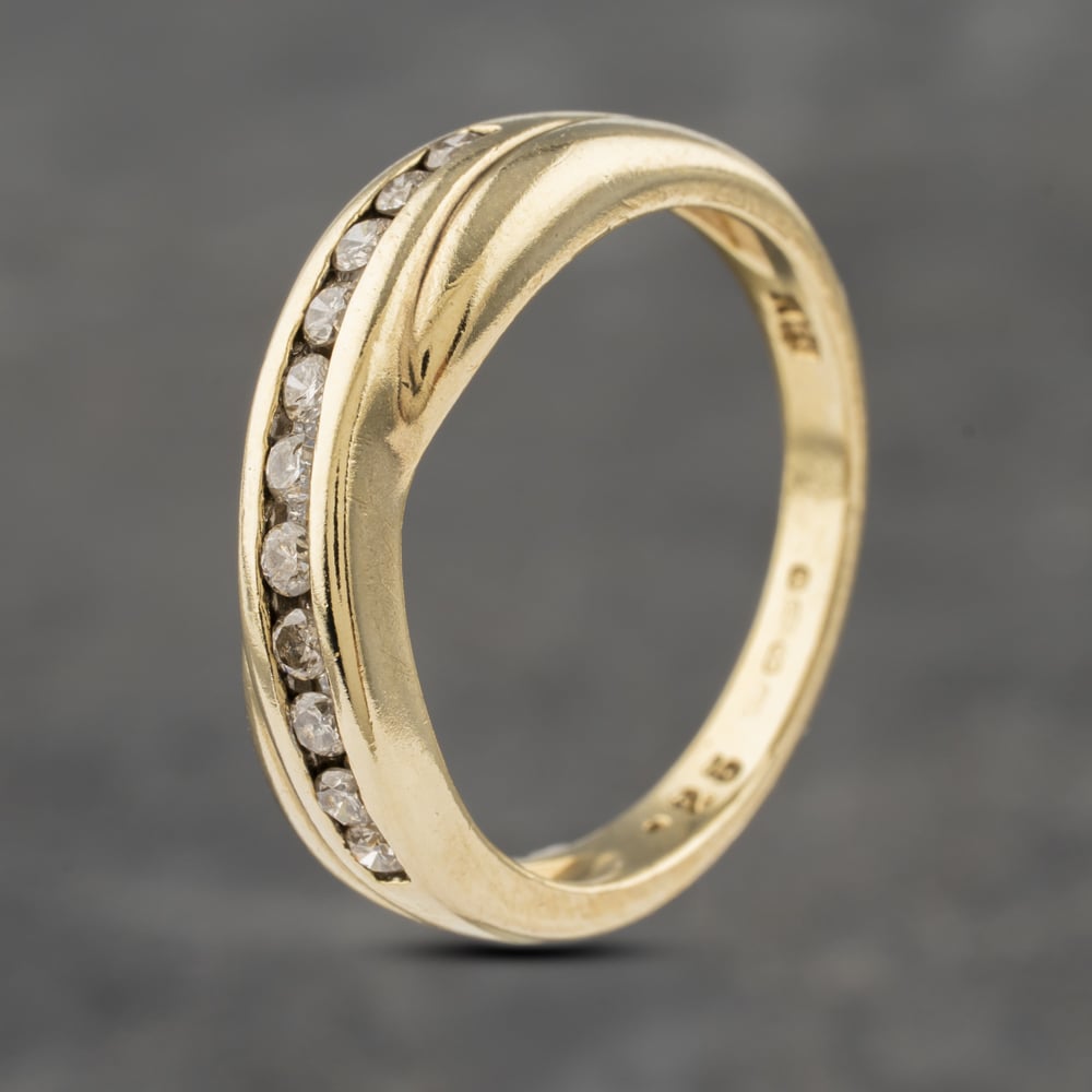 Click to view product details and reviews for Pre Owned 9ct Yellow Gold 025ct Brilliant Cut Diamond Crossover Half Eternity Ring 41383024. Click to view product details and reviews for Pre Owned 9ct Yellow Gold 025ct Brilliant Cut Diamond Crossover Half Eternity Ring 41383024.