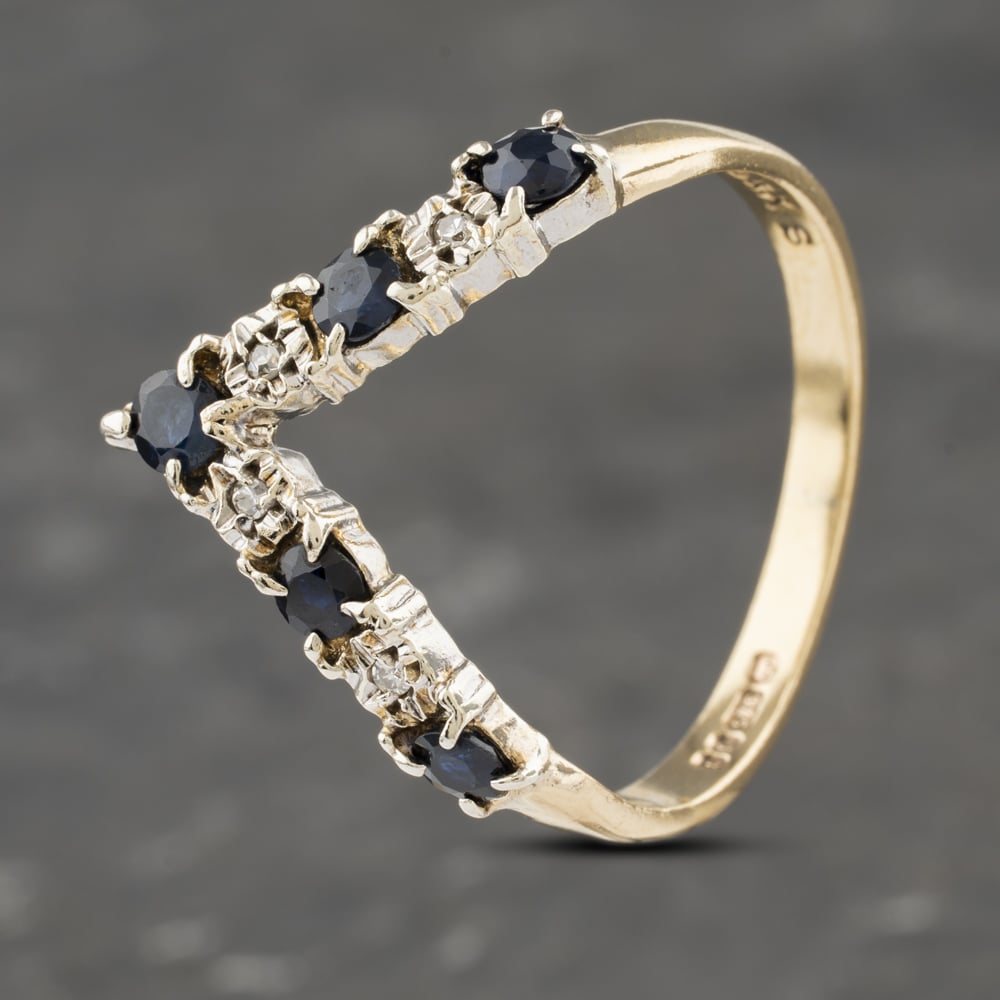 Click to view product details and reviews for Pre Owned 9ct Yellow Gold Sapphire And 004ct Diamond Half Wishbone Ring 41383033. Click to view product details and reviews for Pre Owned 9ct Yellow Gold Sapphire And 004ct Diamond Half Wishbone Ring 41383033.