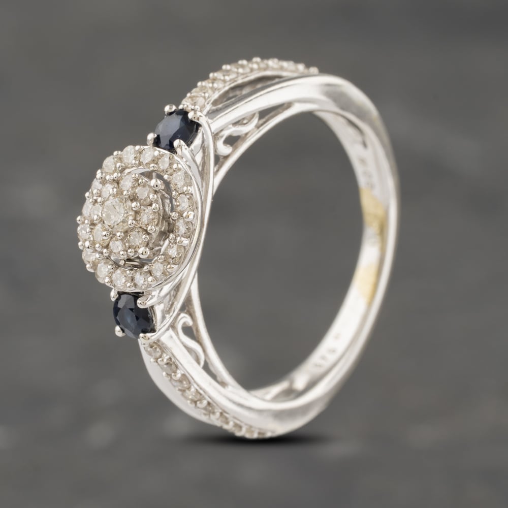Click to view product details and reviews for Pre Owned 9ct White Gold Sapphire And 033ct Diamond Halo Cluster Ring 41383042. Click to view product details and reviews for Pre Owned 9ct White Gold Sapphire And 033ct Diamond Halo Cluster Ring 41383042.
