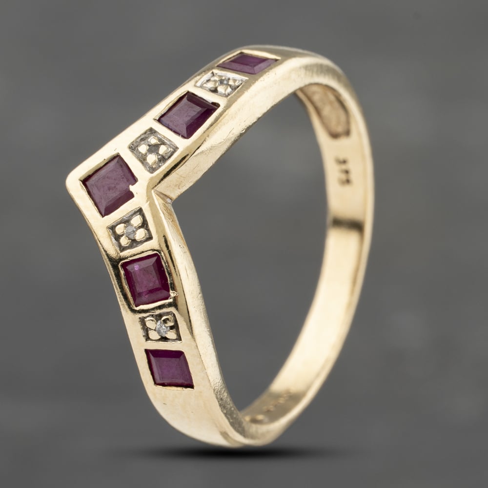 Click to view product details and reviews for Pre Owned 9ct Yellow Gold Ruby And 015ct Diamond Half Wishbone Ring 41383195. Click to view product details and reviews for Pre Owned 9ct Yellow Gold Ruby And 015ct Diamond Half Wishbone Ring 41383195.