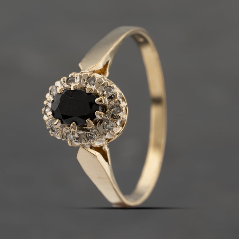 Click to view product details and reviews for Pre Owned 9ct Yellow Gold Sapphire And 010ct Diamond Oval Cluster Ring 41383281. Click to view product details and reviews for Pre Owned 9ct Yellow Gold Sapphire And 010ct Diamond Oval Cluster Ring 41383281.