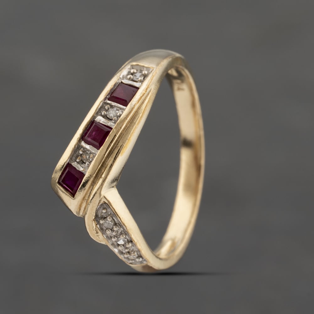 Click to view product details and reviews for Pre Owned 9ct Yellow Gold Ruby And Diamond Half Wishbone Ring 41383287. Click to view product details and reviews for Pre Owned 9ct Yellow Gold Ruby And Diamond Half Wishbone Ring 41383287.