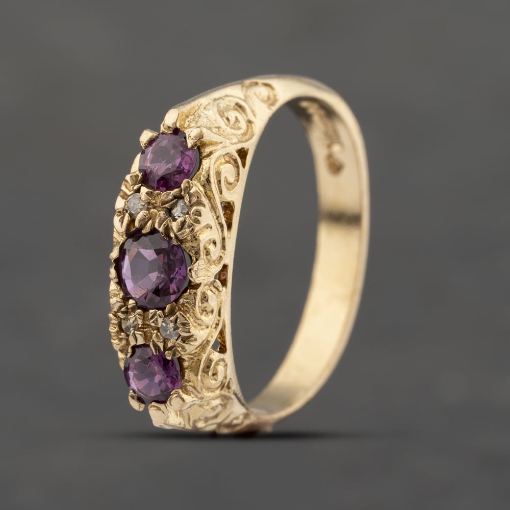 Click to view product details and reviews for Pre Owned Vintage 9ct Yellow Gold Ruby And 004ct Diamond Seven Stone Ring 41383290. Click to view product details and reviews for Pre Owned Vintage 9ct Yellow Gold Ruby And 004ct Diamond Seven Stone Ring 41383290.