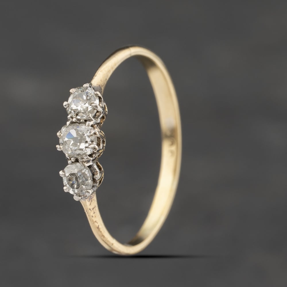 Click to view product details and reviews for Pre Owned Vintage Yellow Gold 035ct Diamond Three Stone Ring 41383336. Click to view product details and reviews for Pre Owned Vintage Yellow Gold 035ct Diamond Three Stone Ring 41383336.