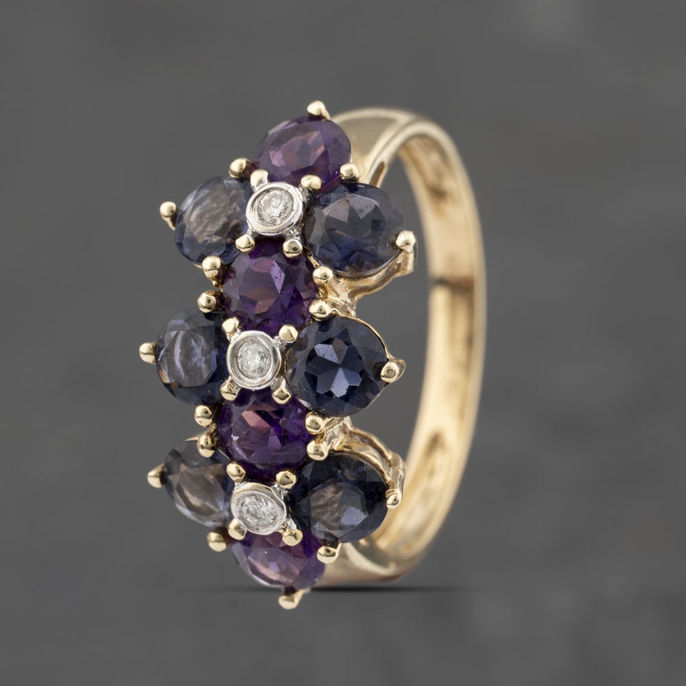 Click to view product details and reviews for Pre Owned 9ct Yellow Gold Multi Stone Dress Ring 41383479.