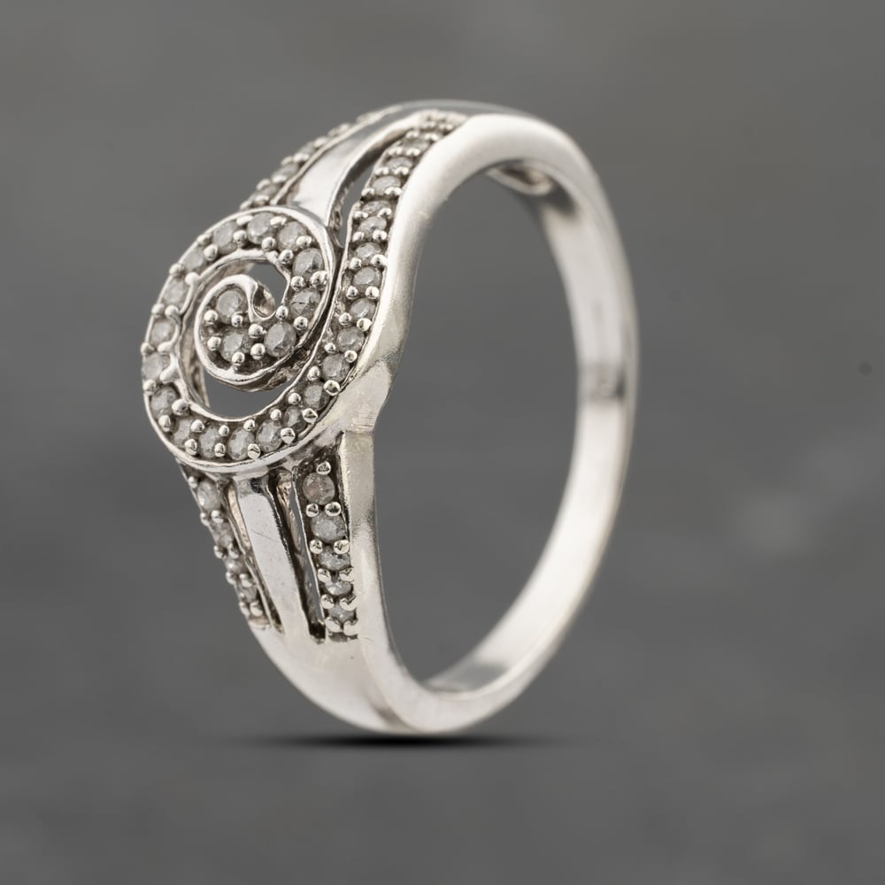 Click to view product details and reviews for Pre Owned 9ct White Gold 025ct Brilliant Cut Diamond Swirl Cluster Ring 41383649. Click to view product details and reviews for Pre Owned 9ct White Gold 025ct Brilliant Cut Diamond Swirl Cluster Ring 41383649.