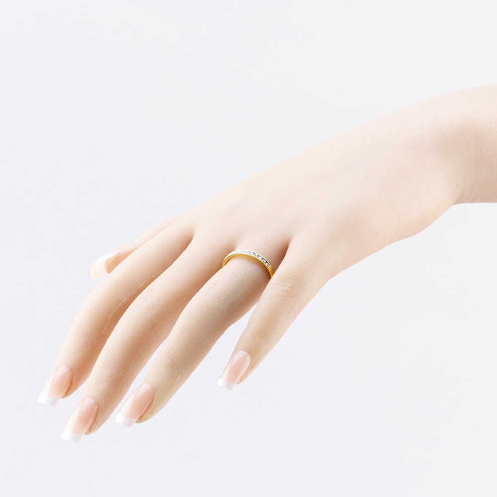 Pre-Owned 18ct Yellow Gold 0.15ct Diamond Half Eternity Ring 41383785