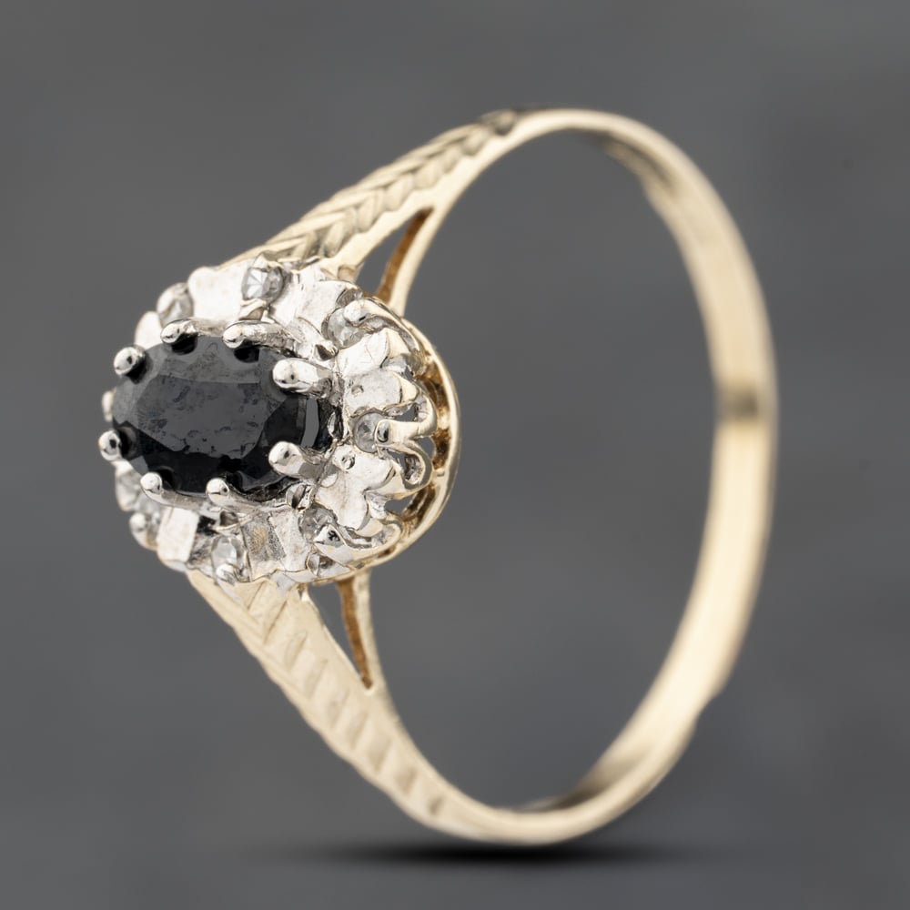 Click to view product details and reviews for Pre Owned 9ct Yellow Gold Sapphire And Diamond Oval Cluster Ring 41383810. Click to view product details and reviews for Pre Owned 9ct Yellow Gold Sapphire And Diamond Oval Cluster Ring 41383810.