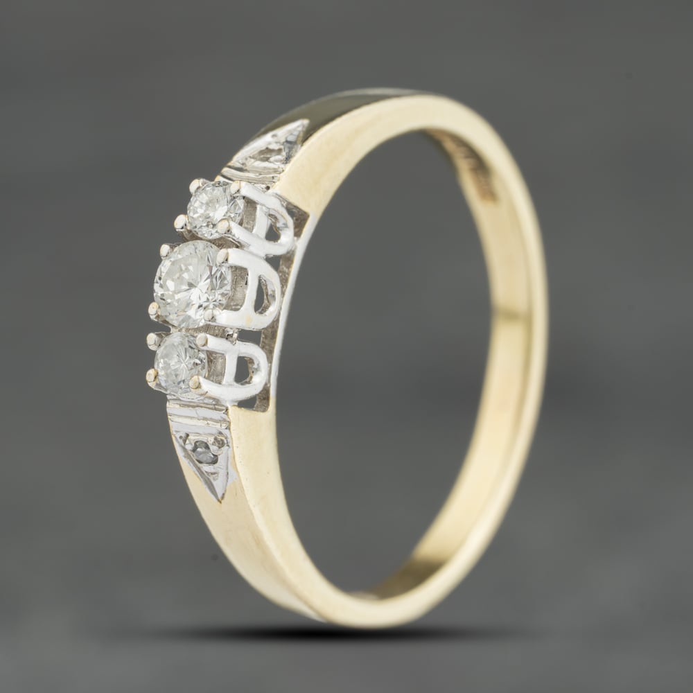 Click to view product details and reviews for Pre Owned 9ct Yellow Gold 020ct Brilliant Cut Diamond Three Stone Ring 41383942. Click to view product details and reviews for Pre Owned 9ct Yellow Gold 020ct Brilliant Cut Diamond Three Stone Ring 41383942.