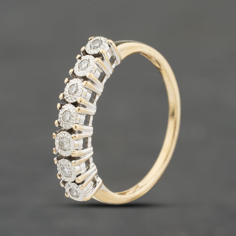 Click to view product details and reviews for Pre Owned 9ct Yellow Gold 014ct Brilliant Cut Diamond Half Eternity Ring 41383973.