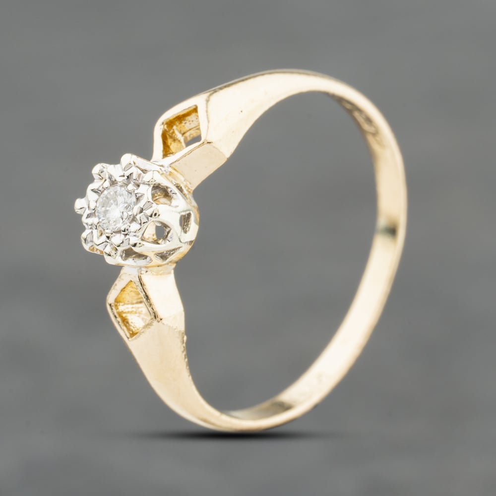 Click to view product details and reviews for Pre Owned 9ct Yellow Gold 004ct Brilliant Cut Diamond Solitaire Ring 41384085.