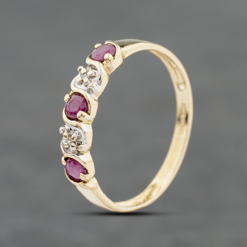 Click to view product details and reviews for Pre Owned 9ct Yellow Gold Ruby And 002ct Diamond Half Eternity Ring 41384126. Click to view product details and reviews for Pre Owned 9ct Yellow Gold Ruby And 002ct Diamond Half Eternity Ring 41384126.