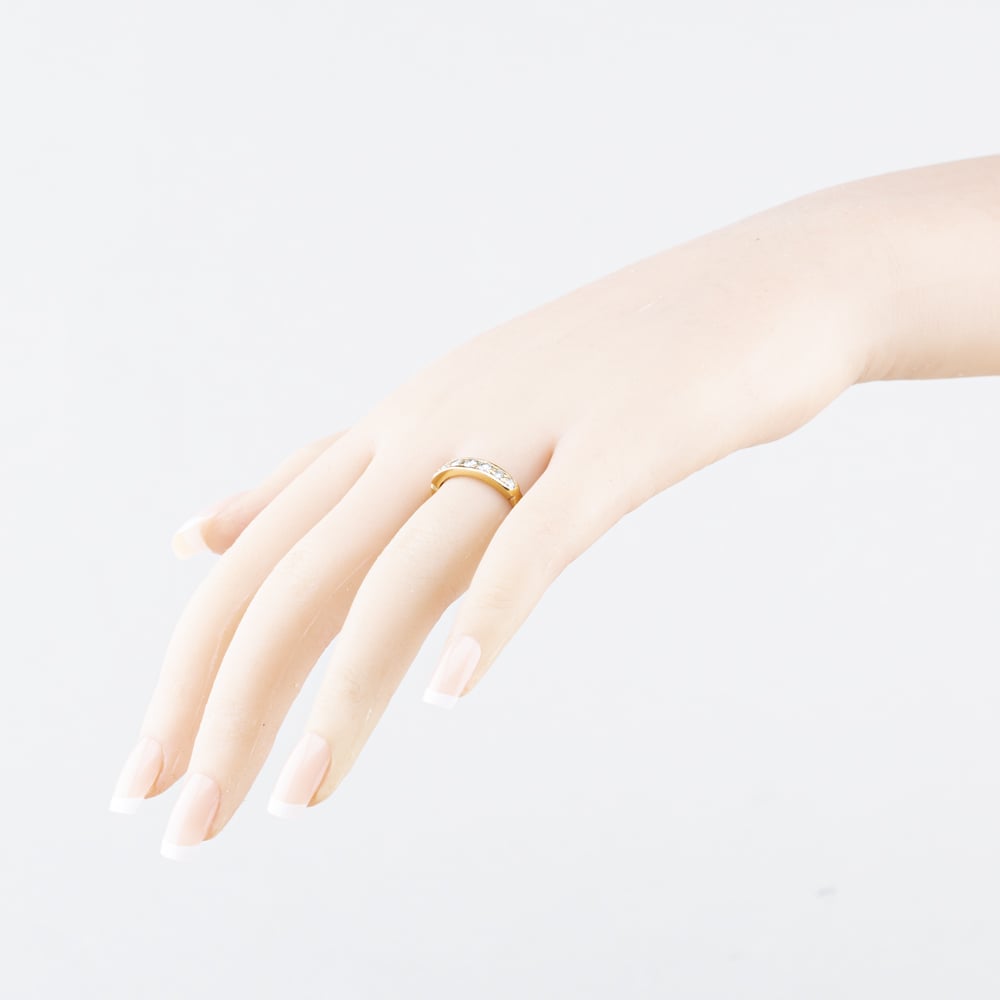 Pre-Owned 9ct Yellow Gold 0.33ct Brilliant Cut Diamond Half Eternity Ring 41384656