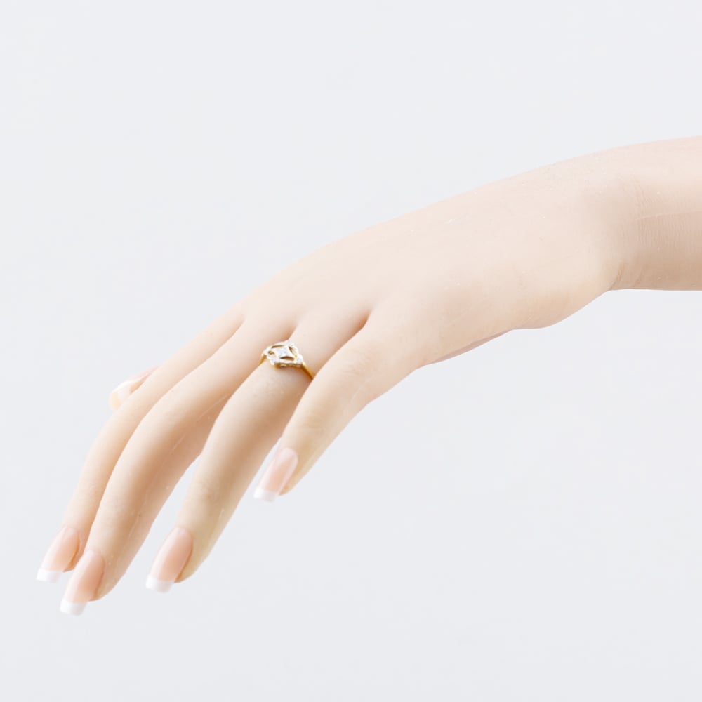 Pre-Owned Vintage Yellow Gold 0.14ct Diamond Fancy Ring 41384708