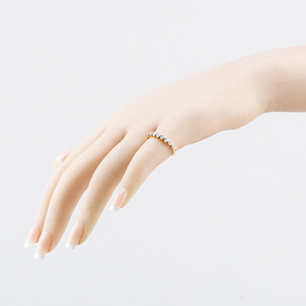 Pre-Owned 9ct Yellow Gold Diamond Half Eternity Ring 41384763