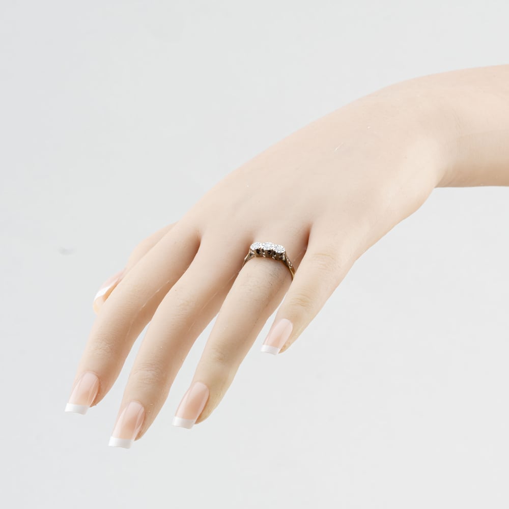 Pre-Owned Vintage Yellow Gold Diamond Three Stone Ring 41384787