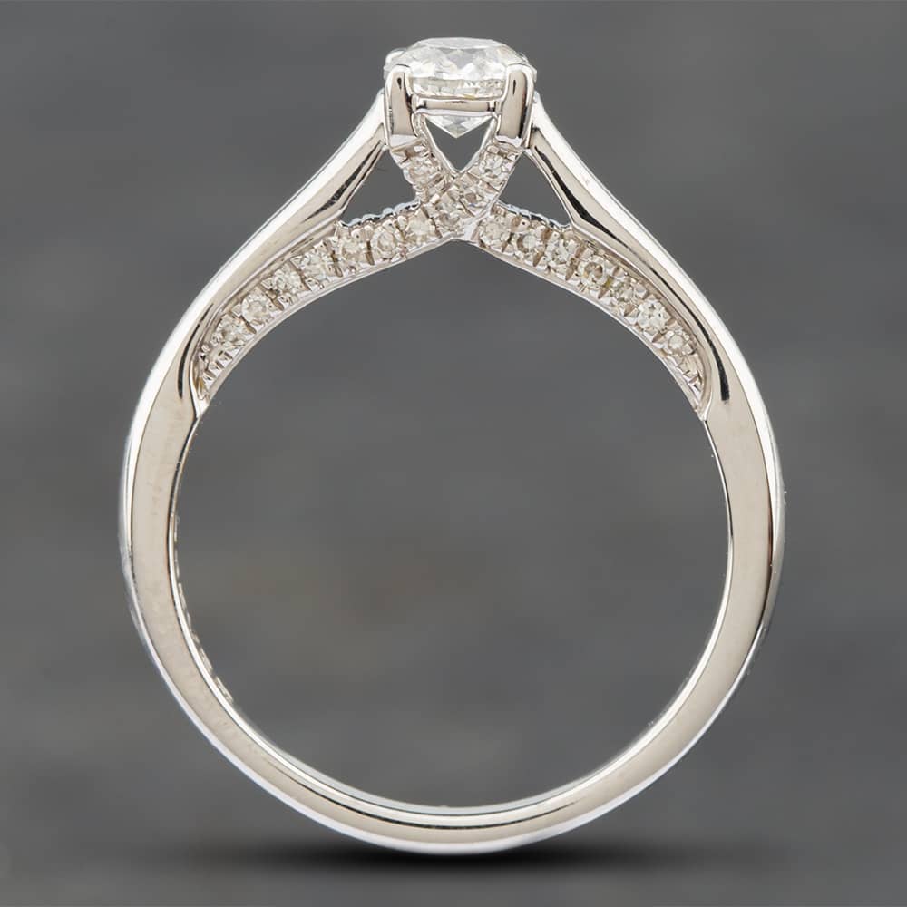 Pre-Owned 18ct Yellow Gold Certificated 0.39ct Brilliant Cut Forever Diamond Solitaire Ring 41481079
