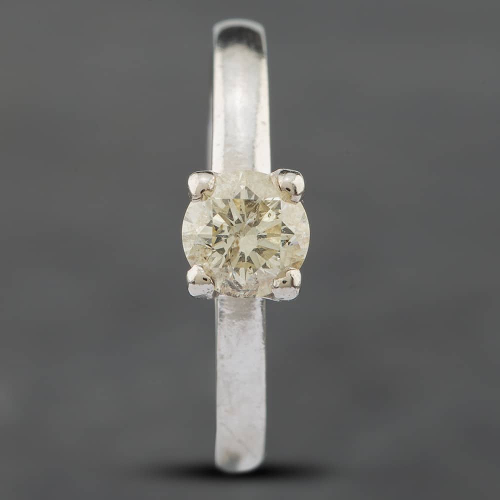 Pre-Owned Platinum Certificated 0.60ct Brilliant Cut Diamond Four Claw Solitaire Ring 41481152