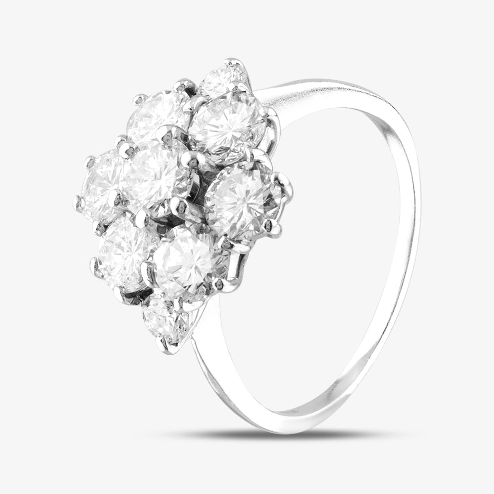 Click to view product details and reviews for Pre Owned 18ct White Gold 180ct Brilliant Cut Diamond Cluster Ring 41481505. Click to view product details and reviews for Pre Owned 18ct White Gold 180ct Brilliant Cut Diamond Cluster Ring 41481505.