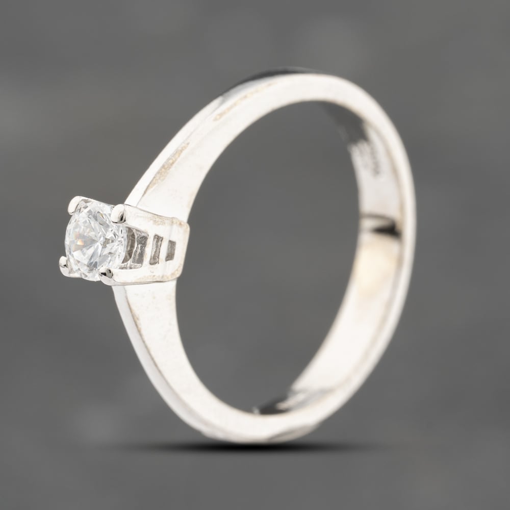 Click to view product details and reviews for Pre Owned 14ct White Gold 020ct Brilliant Cut Diamond Solitaire Ring 41481701.