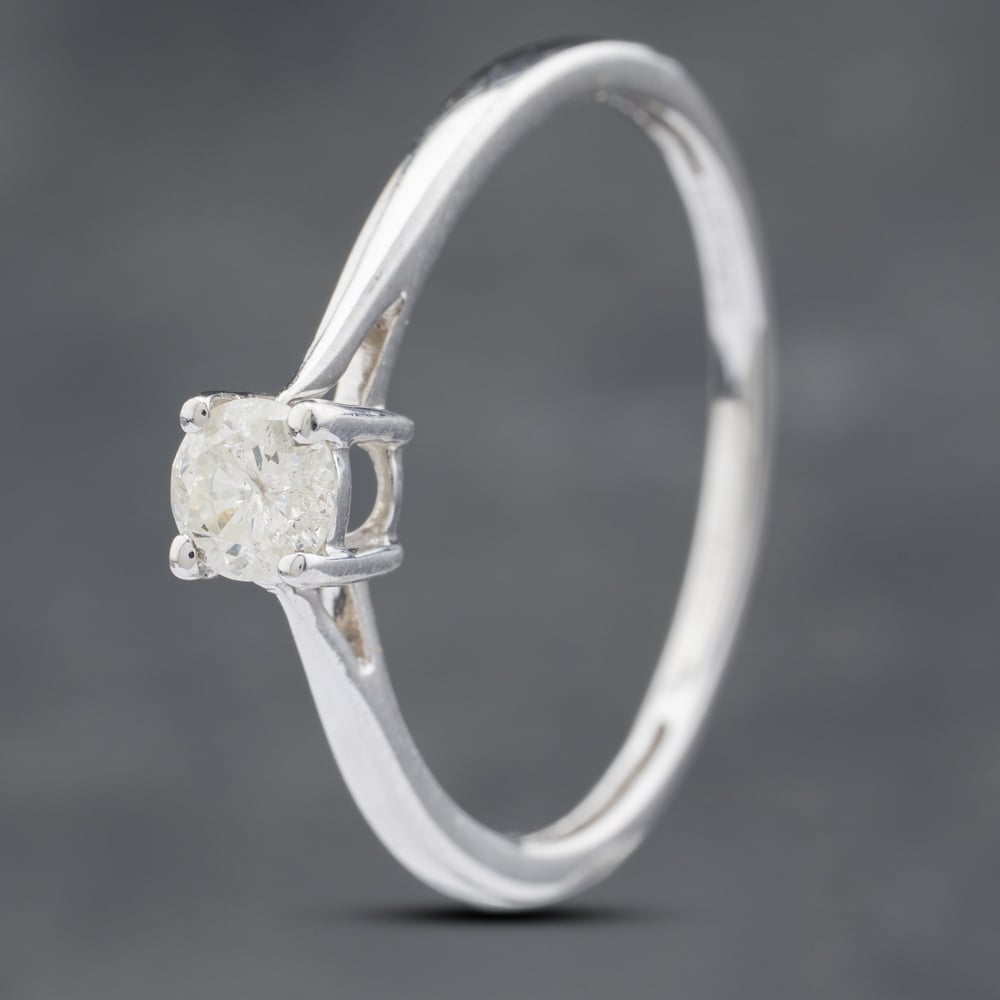 Click to view product details and reviews for Pre Owned 18ct White Gold 025ct Brilliant Cut Diamond Solitaire Ring 41481714.