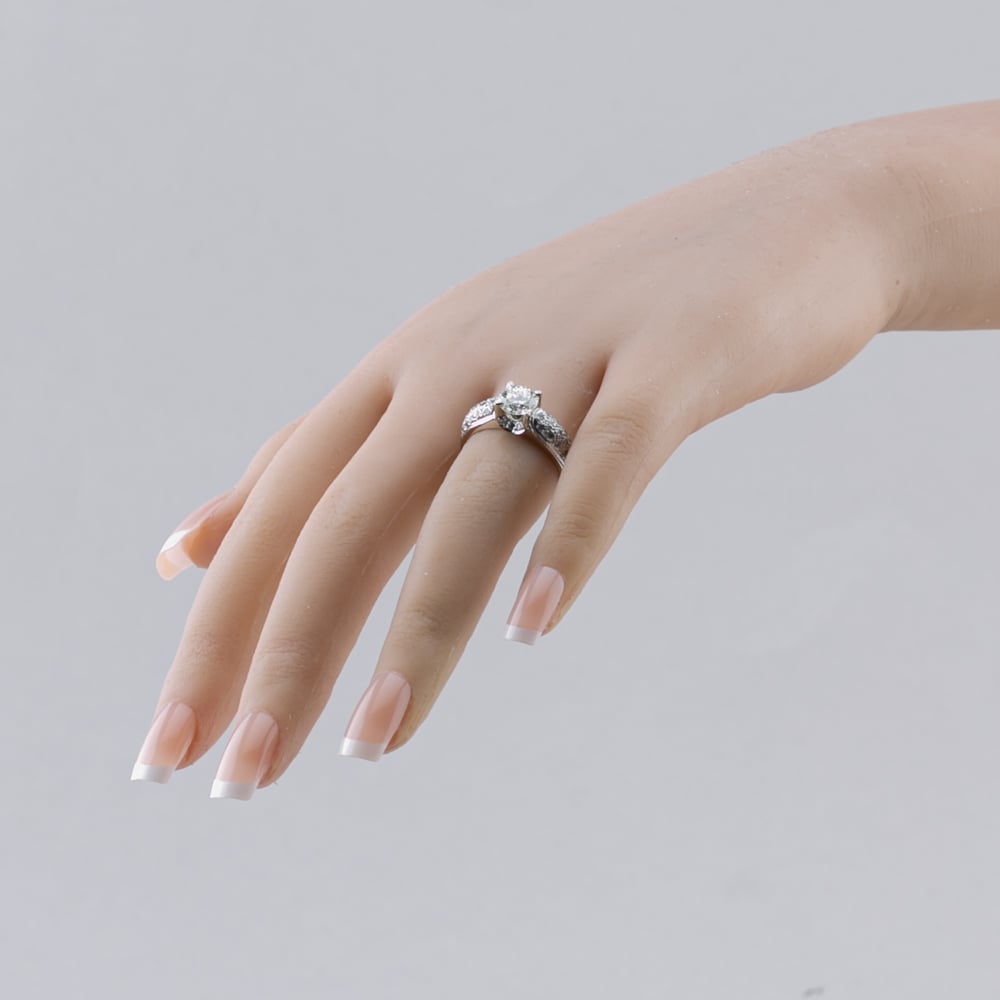 Pre-Owned 14ct White Gold Certificated 1.18ct Brilliant Cut Diamond Solitaire Ring 41481721