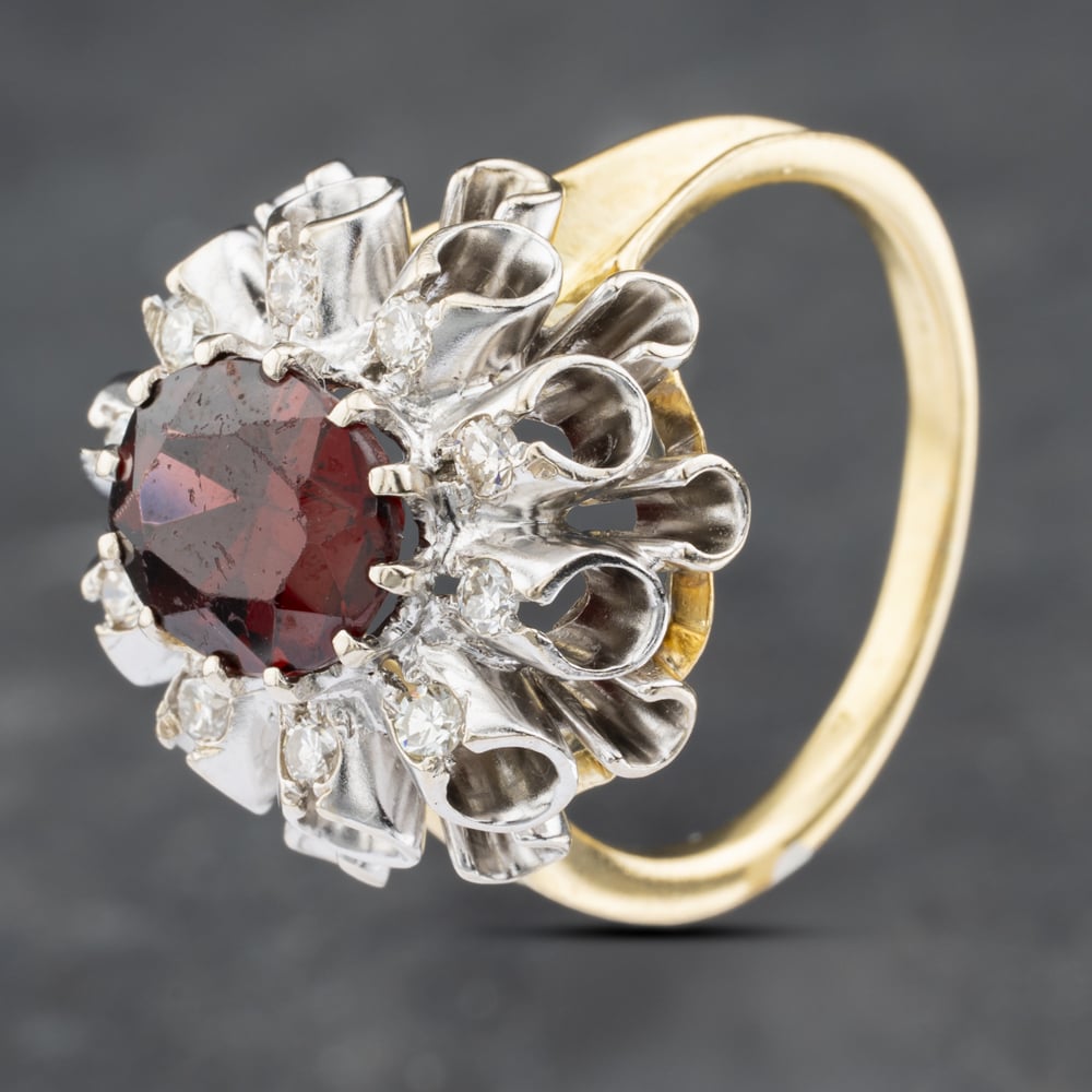 Click to view product details and reviews for Pre Owned Vintage 18ct Yellow Gold Garnet And Brilliant Cut Diamond Spray Design Cluster Ring 41481756. Click to view product details and reviews for Pre Owned Vintage 18ct Yellow Gold Garnet And Brilliant Cut Diamond Spray Design Cluster Ring 41481756.