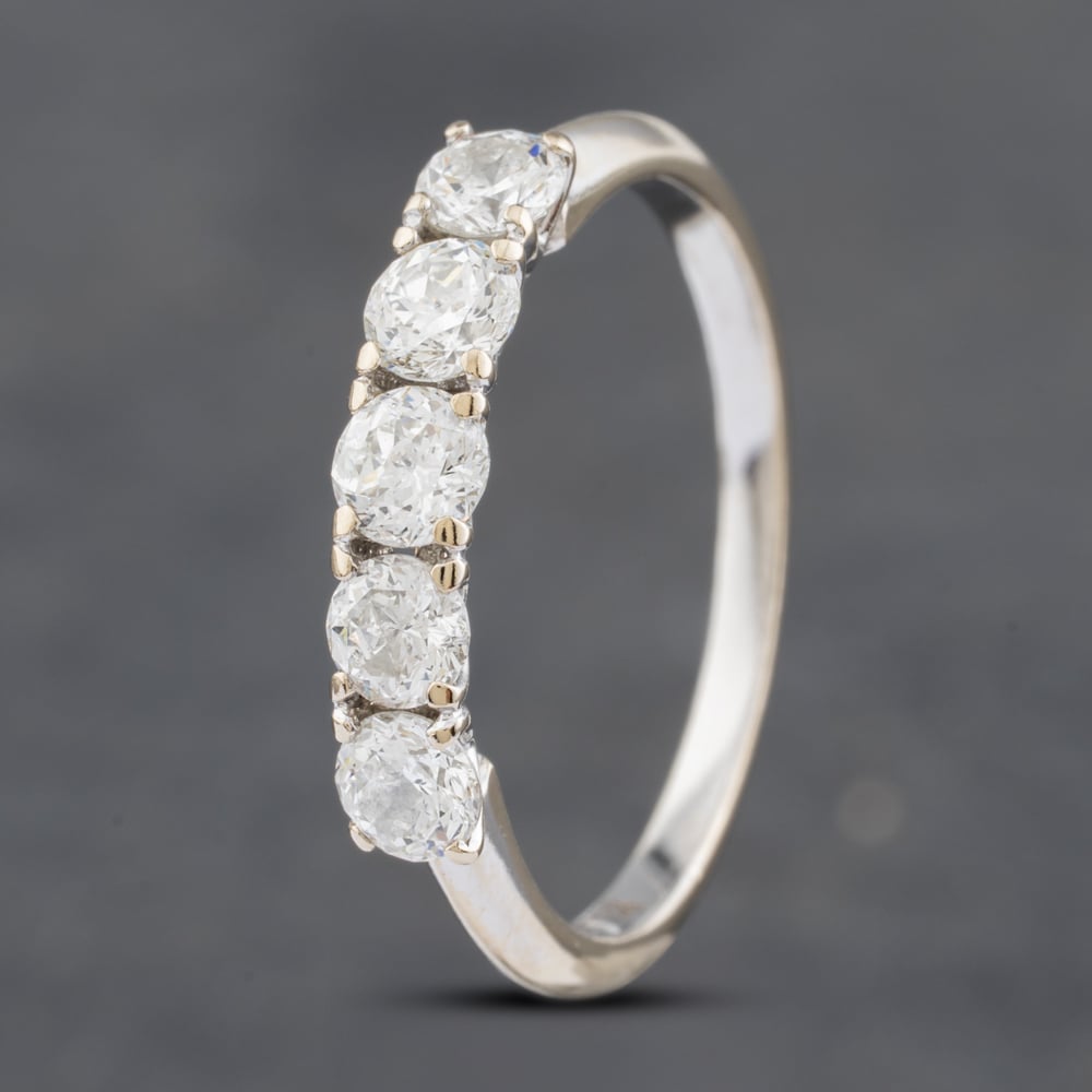 Click to view product details and reviews for Pre Owned 18ct White Gold 075ct Brilliant Cut Diamond Five Stone Half Eternity Ring 41481855. Click to view product details and reviews for Pre Owned 18ct White Gold 075ct Brilliant Cut Diamond Five Stone Half Eternity Ring 41481855.