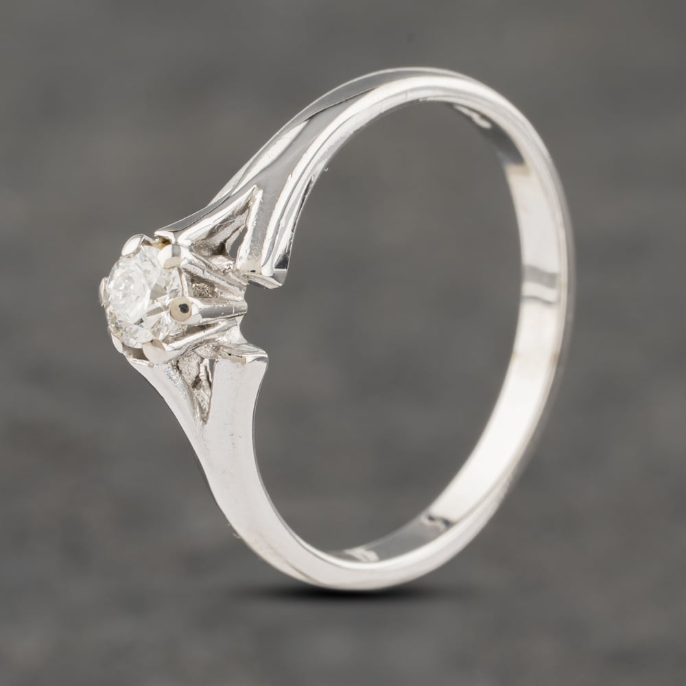 Click to view product details and reviews for Pre Owned 18ct White Gold 020ct Brilliant Cut Diamond Solitaire Ring 41481953.