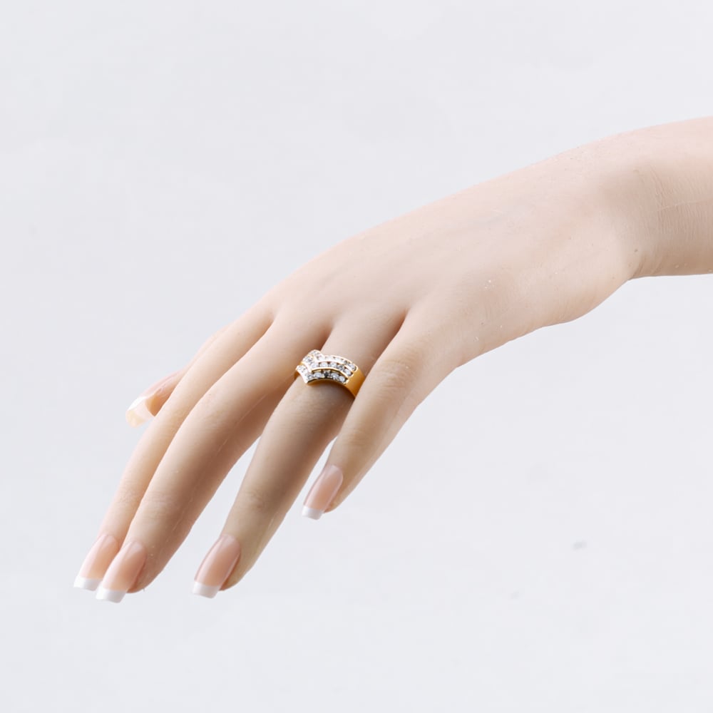 Pre-Owned 18ct Yellow Gold 1.00ct Brilliant Cut Diamond Half Wishbone Ring 41482001