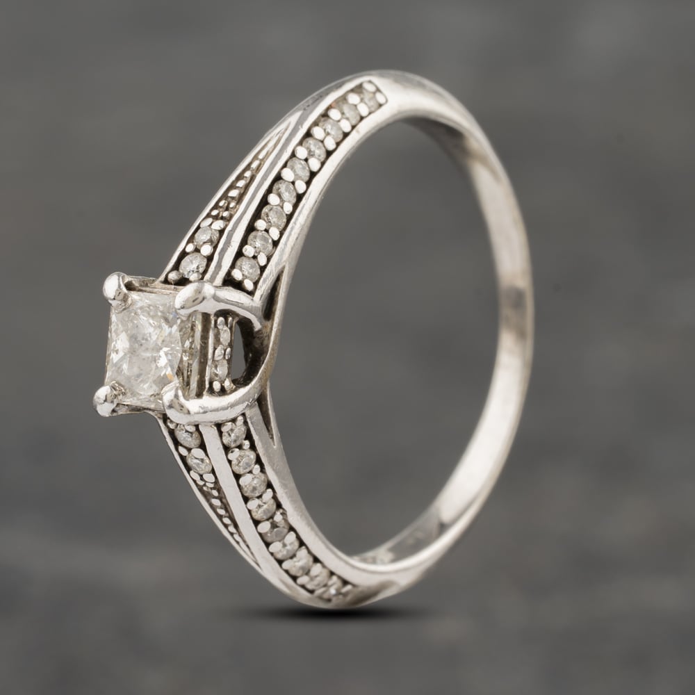 Click to view product details and reviews for Pre Owned 9ct White Gold 050ct Brilliant Cut Diamond Shoulder Set Solitaire Ring 41482059. Click to view product details and reviews for Pre Owned 9ct White Gold 050ct Brilliant Cut Diamond Shoulder Set Solitaire Ring 41482059.