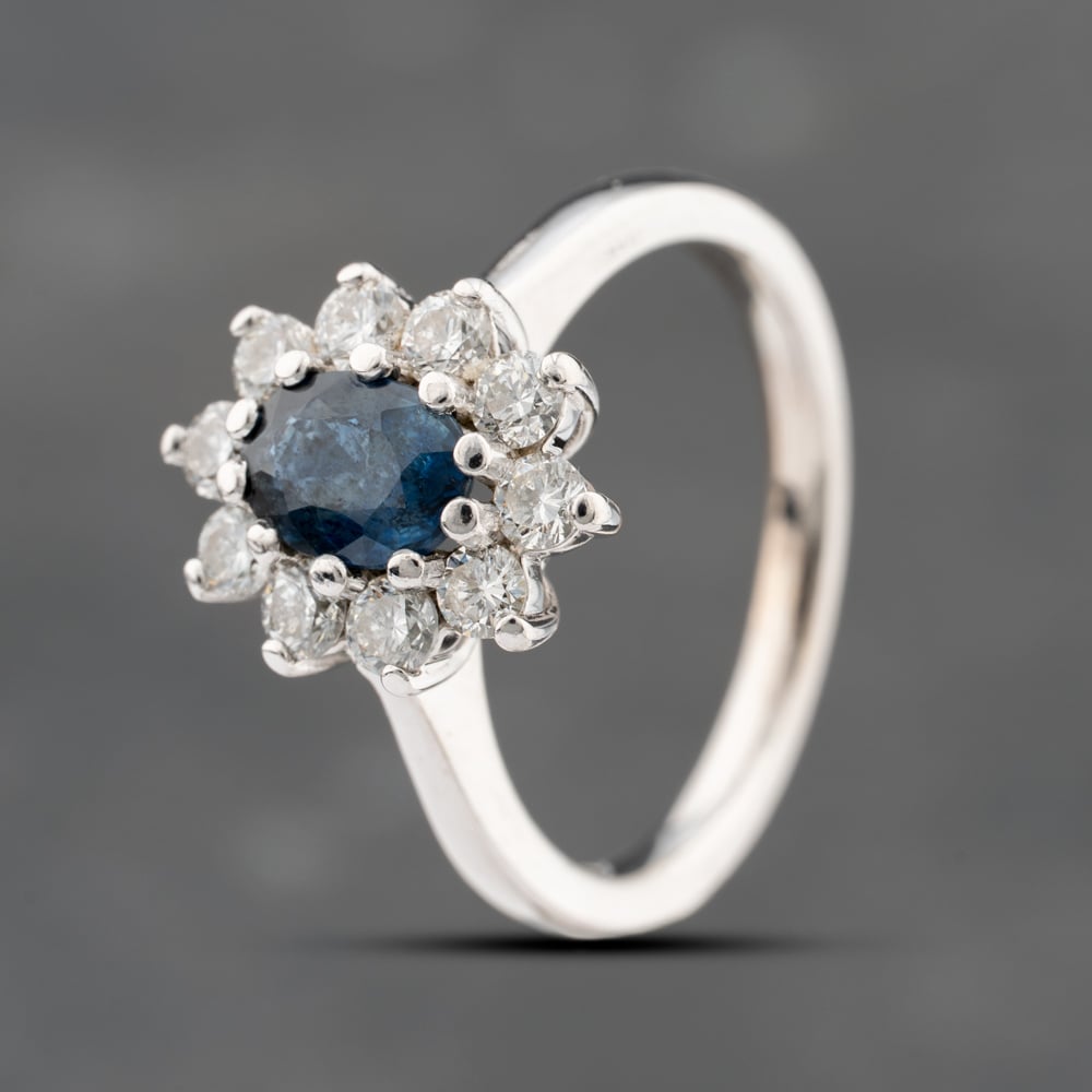 Click to view product details and reviews for Pre Owned 18ct White Gold Sapphire And 050ct Brilliant Cut Diamond Oval Cluster Ring 41482071. Click to view product details and reviews for Pre Owned 18ct White Gold Sapphire And 050ct Brilliant Cut Diamond Oval Cluster Ring 41482071.