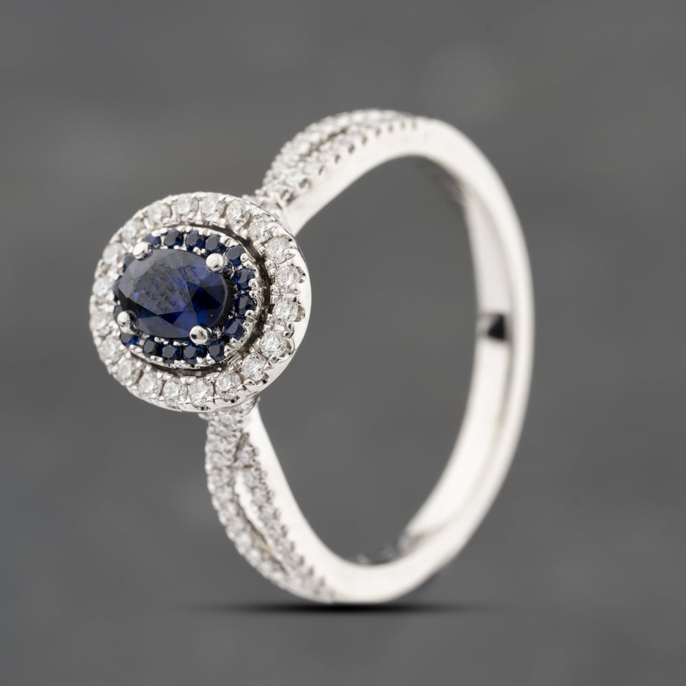 Click to view product details and reviews for Pre Owned 14ct White Gold Sapphire And 035ct Diamond Oval Halo Cluster Ring 41482073. Click to view product details and reviews for Pre Owned 14ct White Gold Sapphire And 035ct Diamond Oval Halo Cluster Ring 41482073.