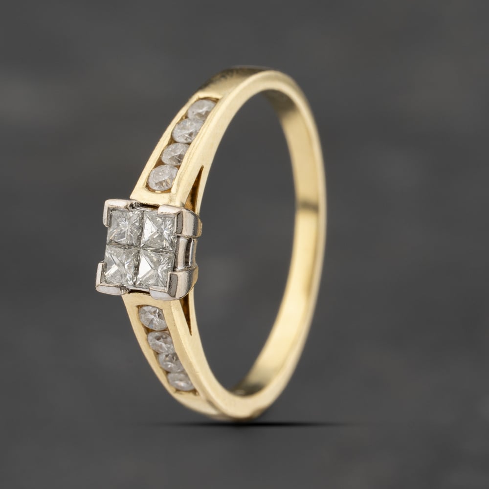Click to view product details and reviews for Pre Owned 18ct Yellow Gold 050ct Diamond With Diamond Set Shoulders Four Stone Ring 41482130. Click to view product details and reviews for Pre Owned 18ct Yellow Gold 050ct Diamond With Diamond Set Shoulders Four Stone Ring 41482130.
