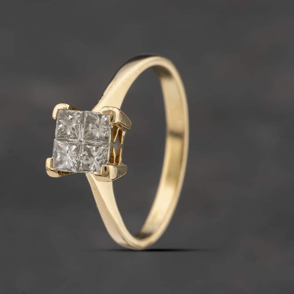 Click to view product details and reviews for Pre Owned 18ct Yellow Gold 075ct Diamond Tension Set Four Stone Ring 41482132. Click to view product details and reviews for Pre Owned 18ct Yellow Gold 075ct Diamond Tension Set Four Stone Ring 41482132.
