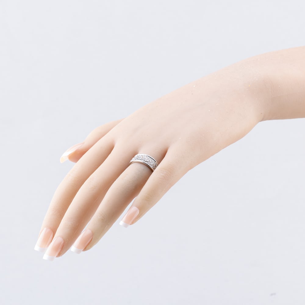 Pre-Owned 14ct White Gold 0.18ct Diamond Set Dress Ring 41482143