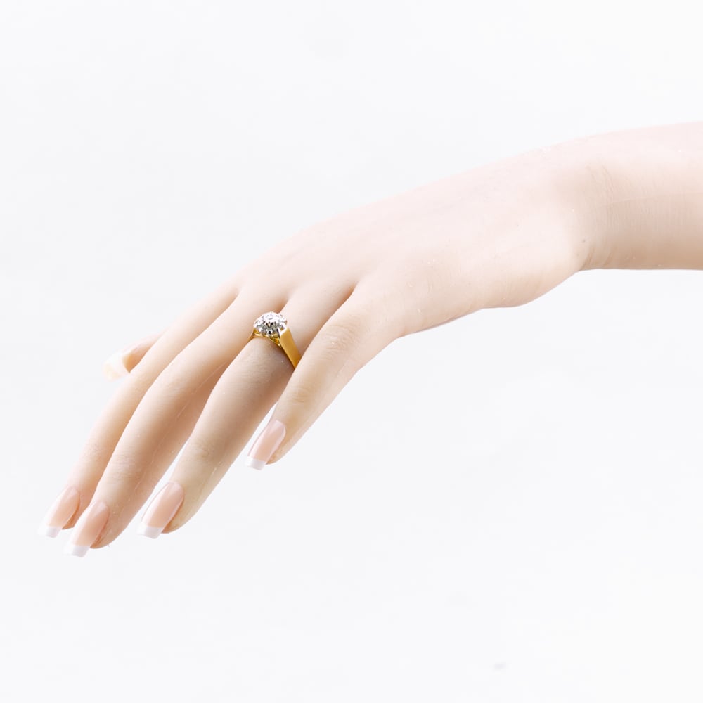 Pre-Owned 18ct Yellow Gold 0.25ct Diamond Cluster Ring 41482152