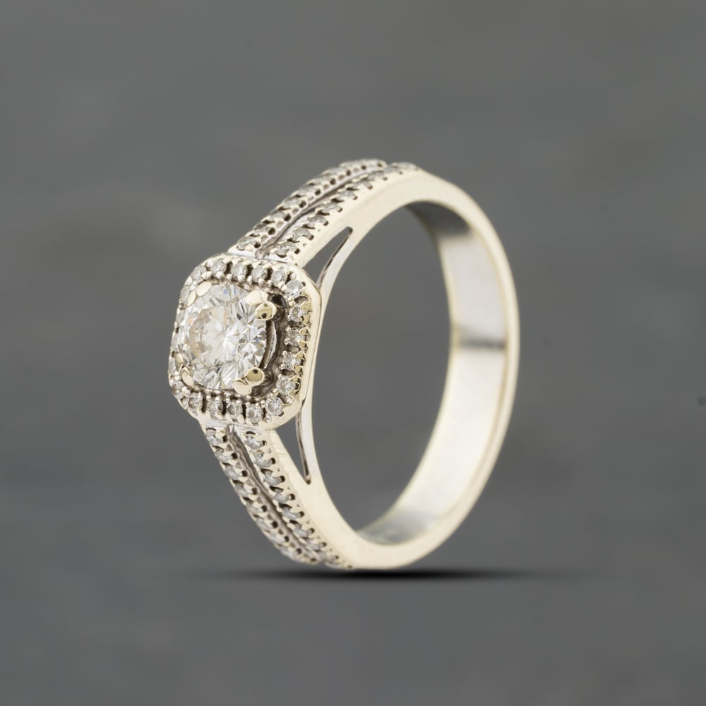 Click to view product details and reviews for Pre Owned 14ct White Gold 070ct Brilliant Cut Diamond Diamond Set Open Shoulders Cluster Ring 41482156. Click to view product details and reviews for Pre Owned 14ct White Gold 070ct Brilliant Cut Diamond Diamond Set Open Shoulders Cluster Ring 41482156.