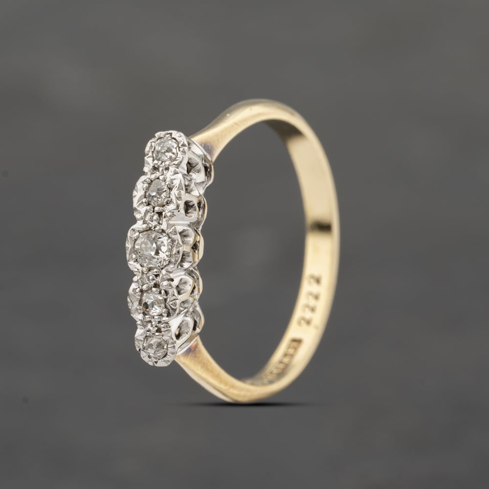 Click to view product details and reviews for Pre Owned Vintage Yellow Gold 025ct Diamond Gradulated Five Stone Ring 41482160. Click to view product details and reviews for Pre Owned Vintage Yellow Gold 025ct Diamond Gradulated Five Stone Ring 41482160.
