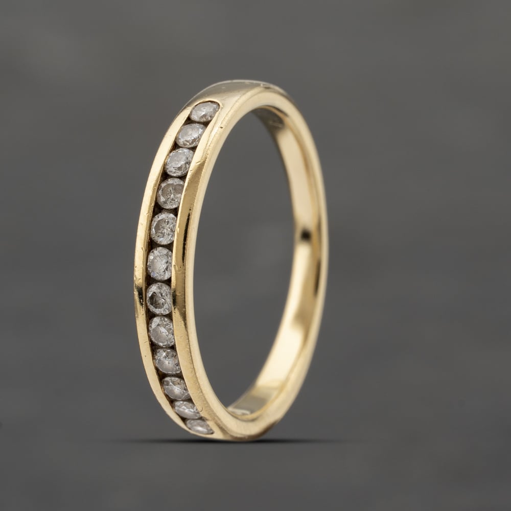 Click to view product details and reviews for Pre Owned 18ct Yellow Gold 025ct Brilliant Cut Diamond Channel Set Half Eternity Ring 41482167. Click to view product details and reviews for Pre Owned 18ct Yellow Gold 025ct Brilliant Cut Diamond Channel Set Half Eternity Ring 41482167.