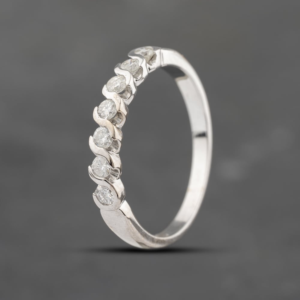 Click to view product details and reviews for Pre Owned 18ct White Gold 035ct Brilliant Cut Diamond Half Eternity Ring 41482171.