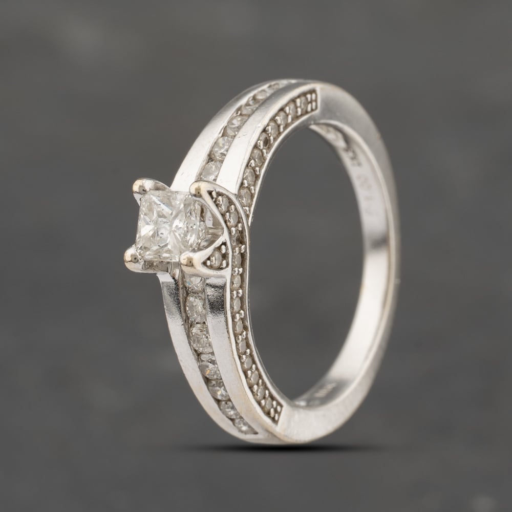 Click to view product details and reviews for Pre Owned 18ct White Gold 100ct Diamond Shoulder Set Solitaire Ring 41482208. Click to view product details and reviews for Pre Owned 18ct White Gold 100ct Diamond Shoulder Set Solitaire Ring 41482208.