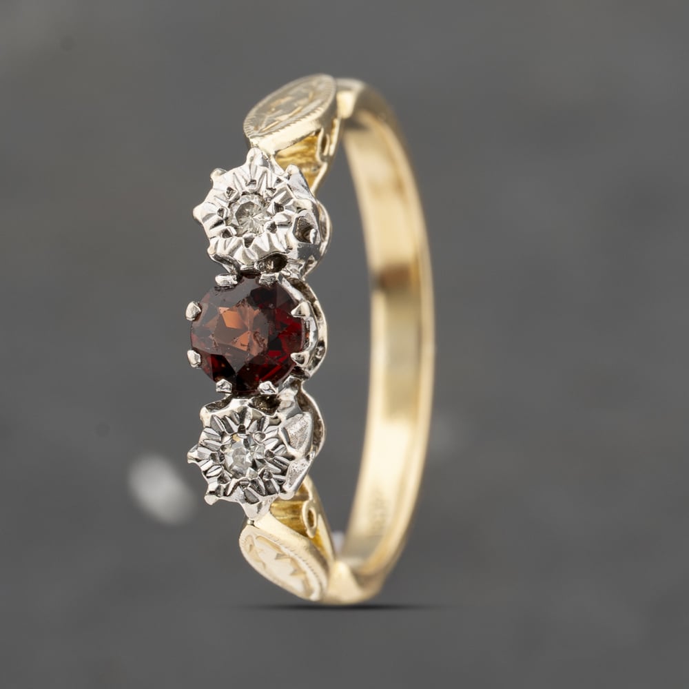 Click to view product details and reviews for Pre Owned Vintage Yellow Gold Ruby And Diamond Three Stone Ring 41482215. Click to view product details and reviews for Pre Owned Vintage Yellow Gold Ruby And Diamond Three Stone Ring 41482215.