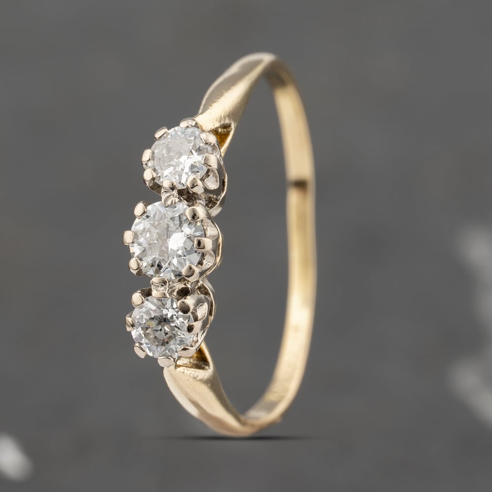 Click to view product details and reviews for Pre Owned Antique 18ct Yellow Gold 055ct Brilliant Cut Diamond Three Stone Ring 41482224. Click to view product details and reviews for Pre Owned Antique 18ct Yellow Gold 055ct Brilliant Cut Diamond Three Stone Ring 41482224.