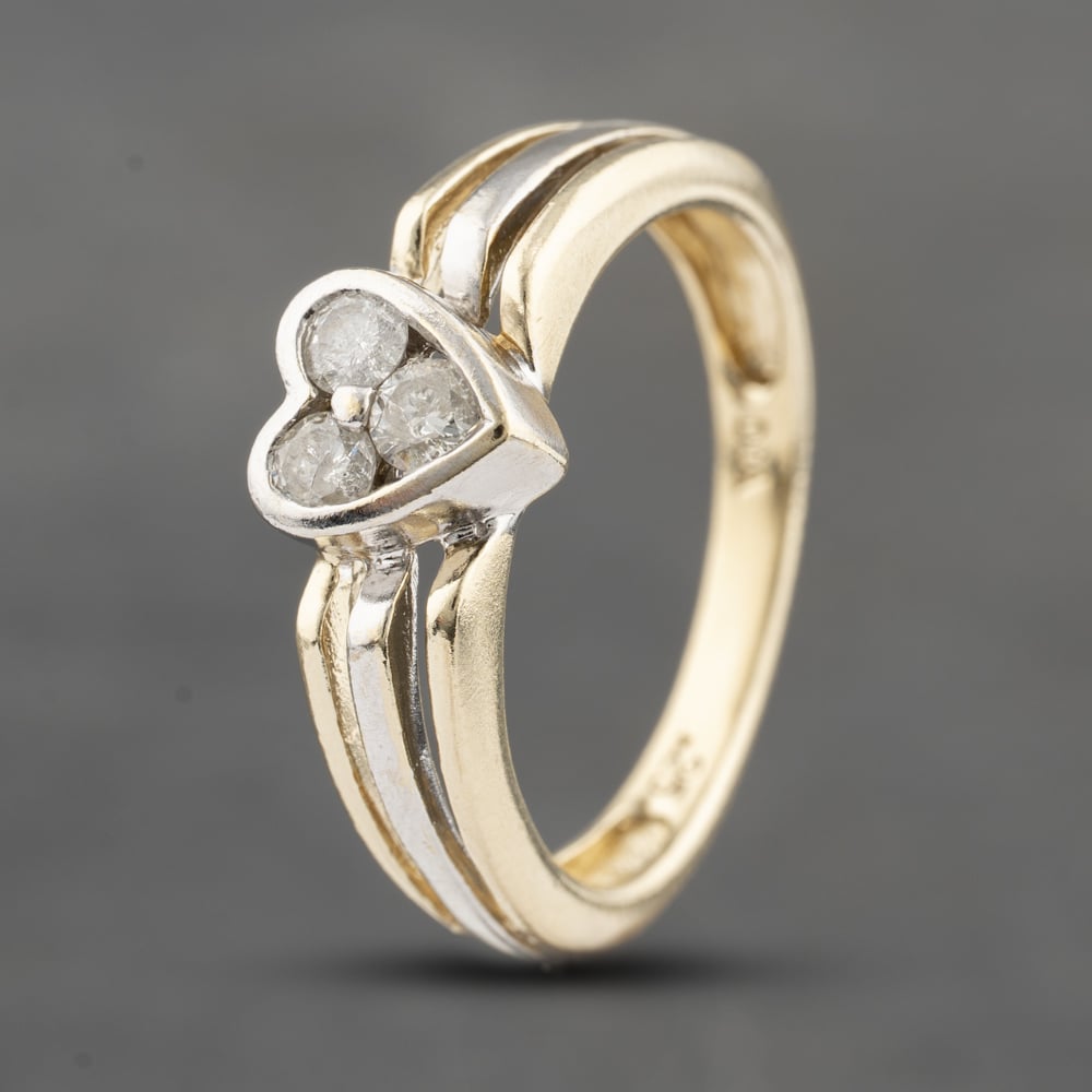 Click to view product details and reviews for Pre Owned 9ct Two Colour Gold 025ct Brilliant Cut Diamond Heart Shaped Cluster Ring 41482251. Click to view product details and reviews for Pre Owned 9ct Two Colour Gold 025ct Brilliant Cut Diamond Heart Shaped Cluster Ring 41482251.